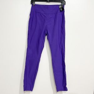 NWT Whitney High Waist Purple Pull On Ankle Dress Pant